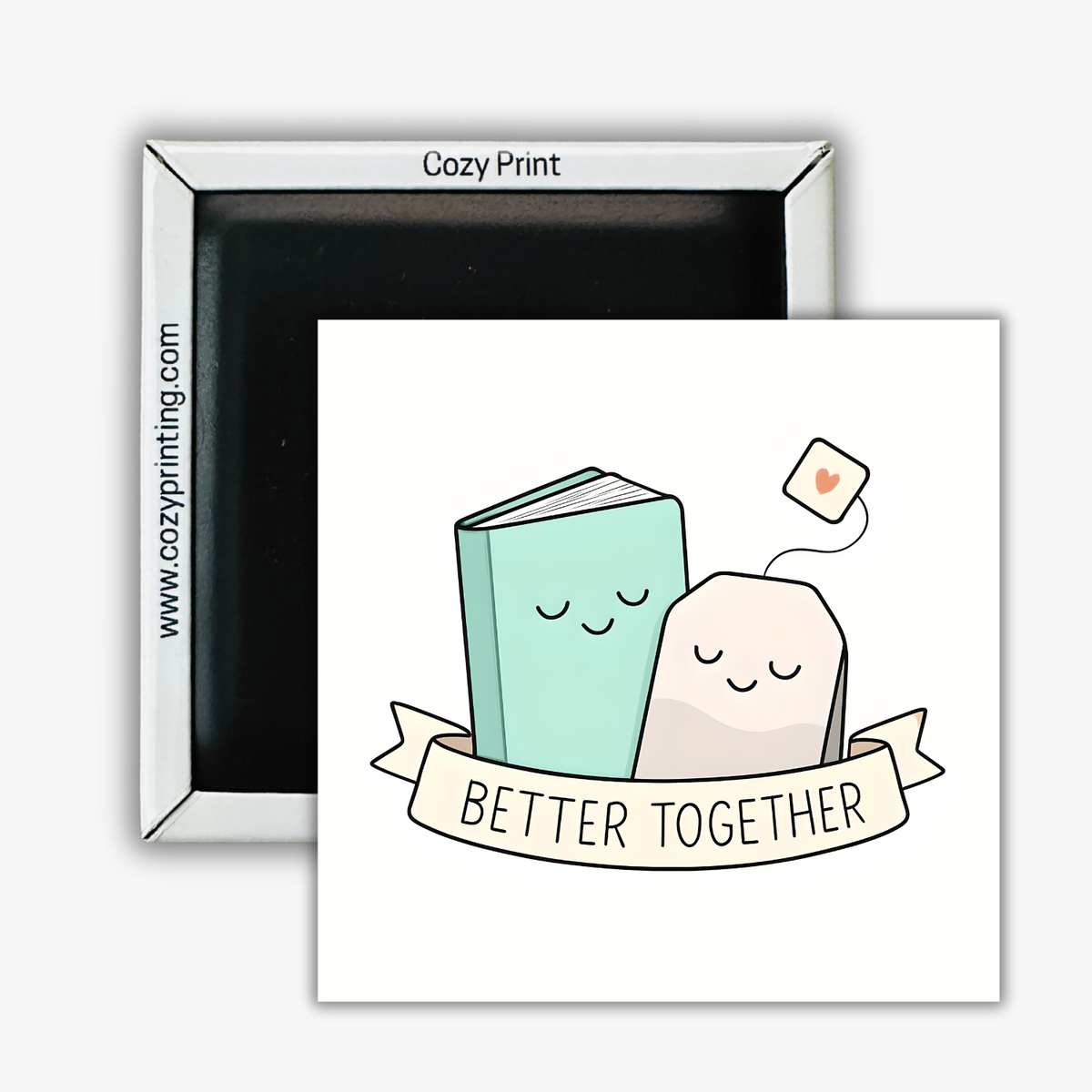 Bookish Tea Lovers Magnet 2.5” Square