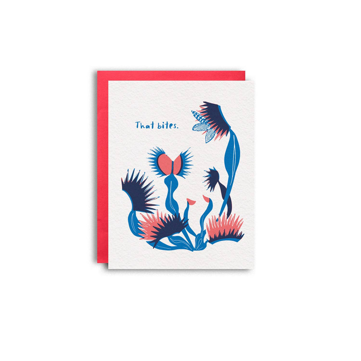 That Bites Venus Fly Trap | Risograph Greeting Card