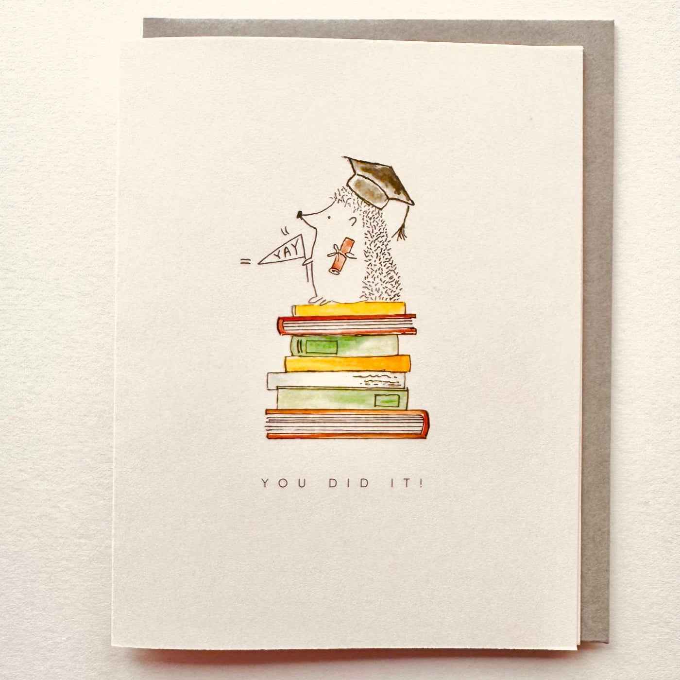 Hedgehog Graduation Card Any Age Graduation