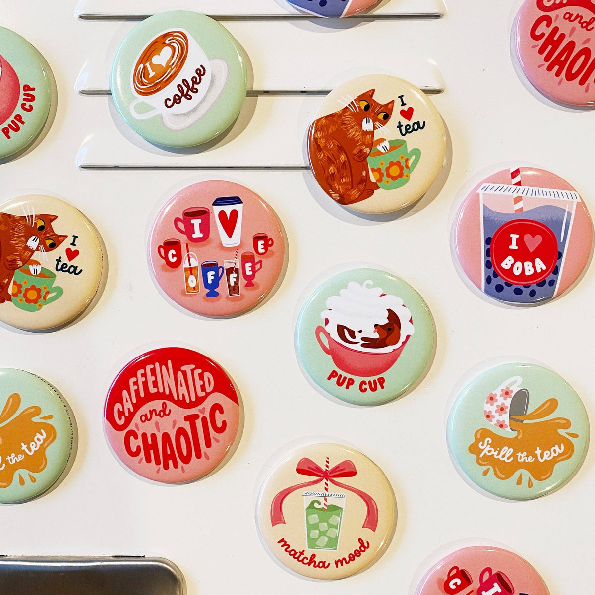 I Heart Tea Cat Teacup Magnet