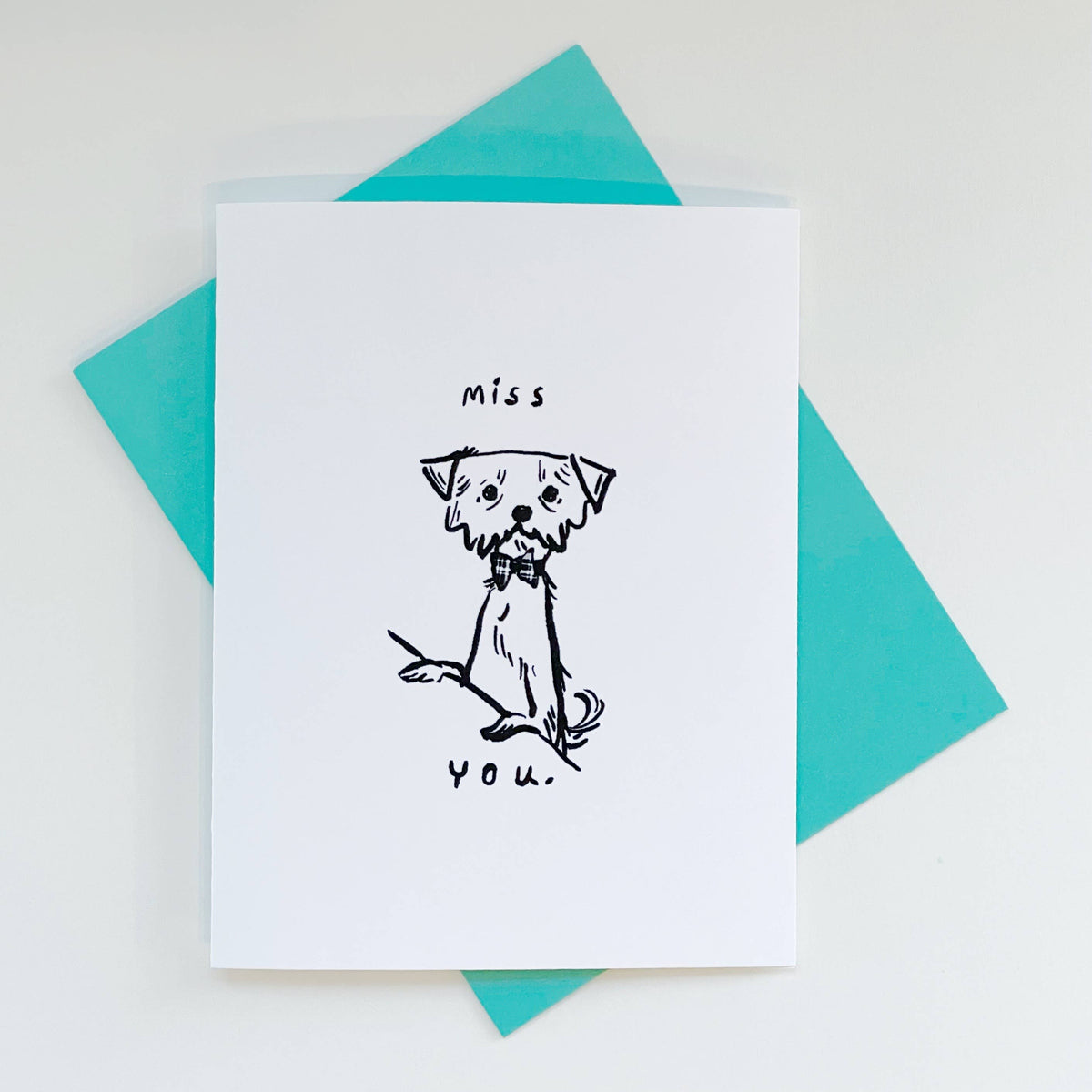 Miss You Puppy Eyes Greeting Card