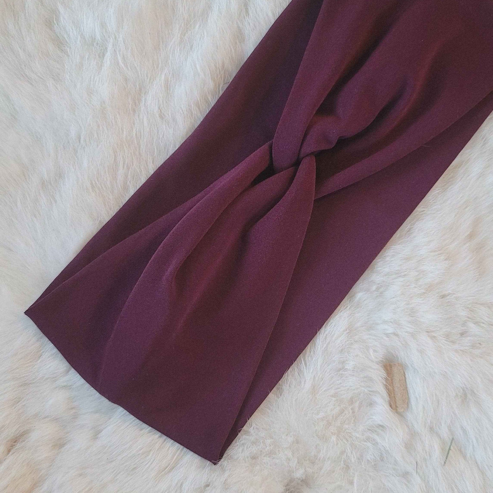 Plum Purple Twist Knit Headbands