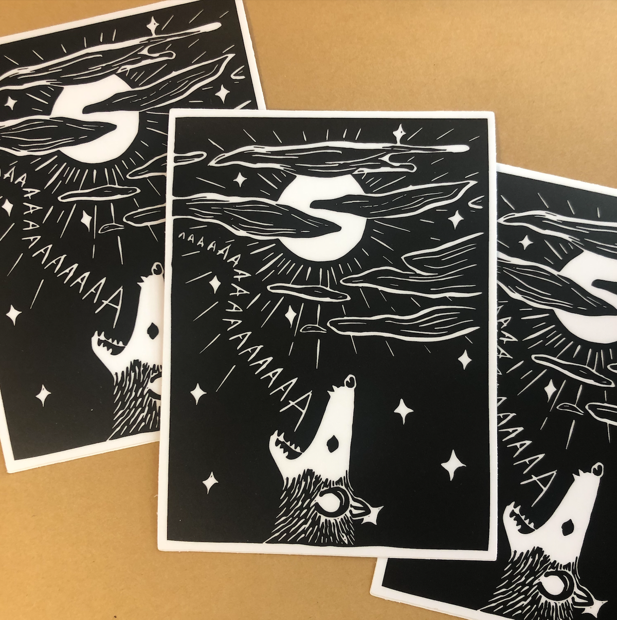 Screaming Possum Sticker - Weatherproof Vinyl