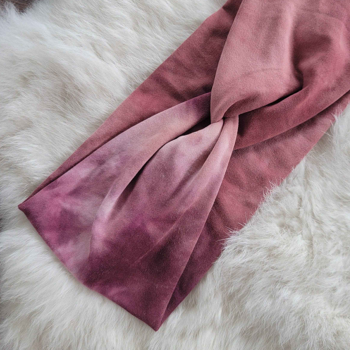 Dark Mauve Tie Dye Headband