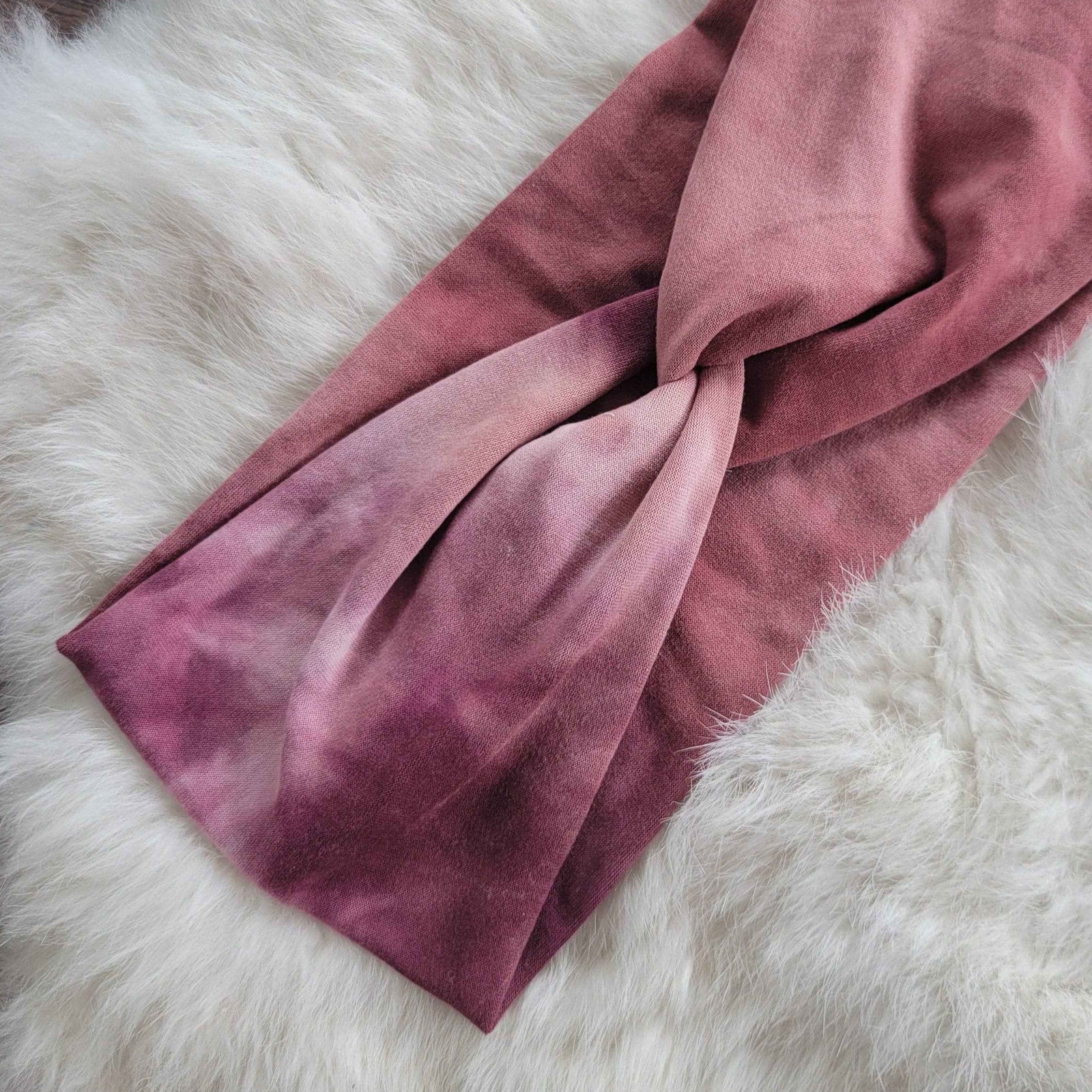 Dark Mauve Tie Dye Headband