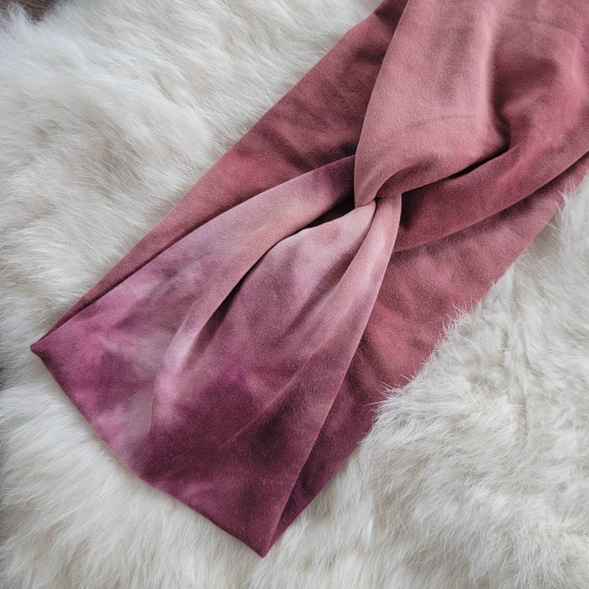 Dark Mauve Tie Dye Headband