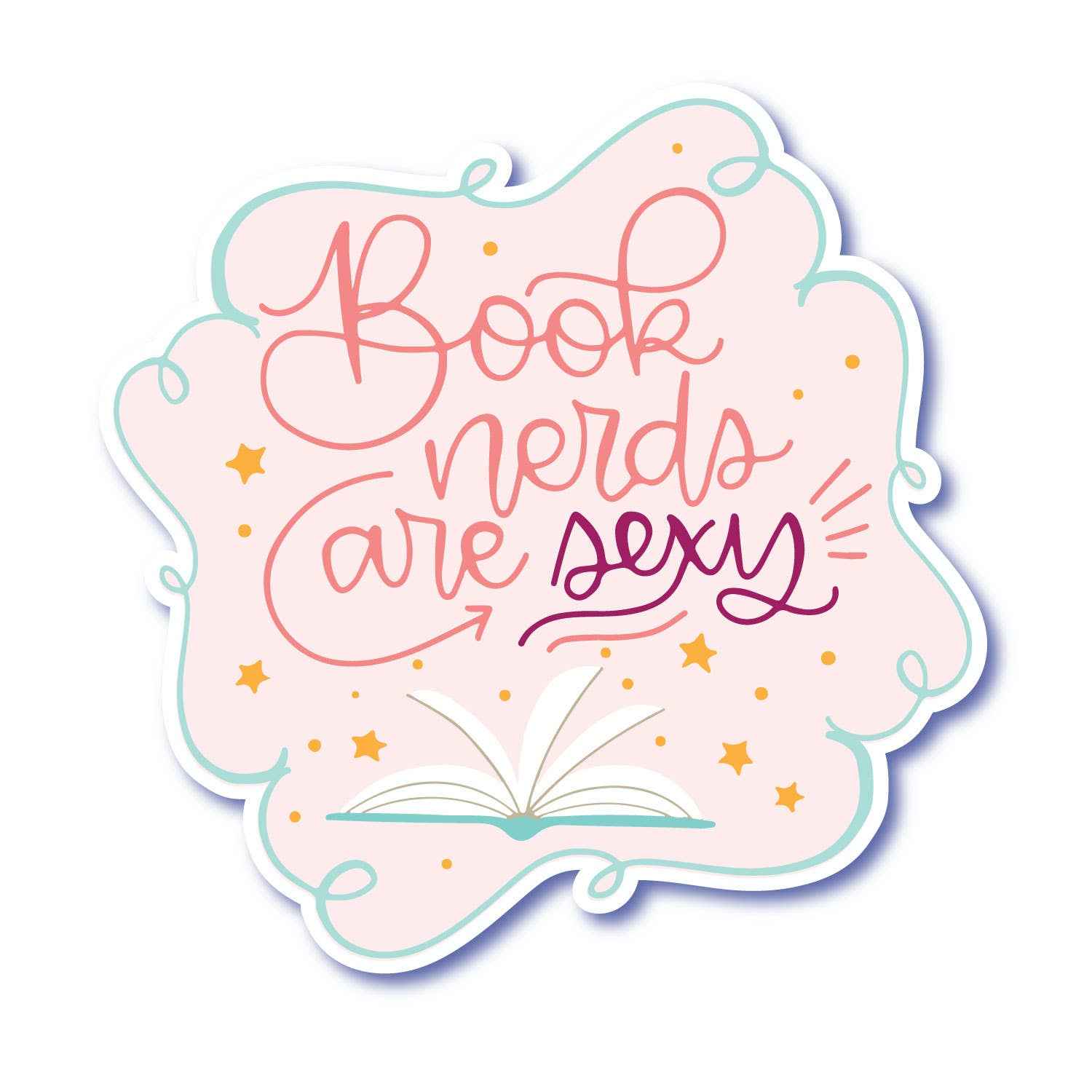 Book Nerds are Sexy Vinyl Waterproof Sticker