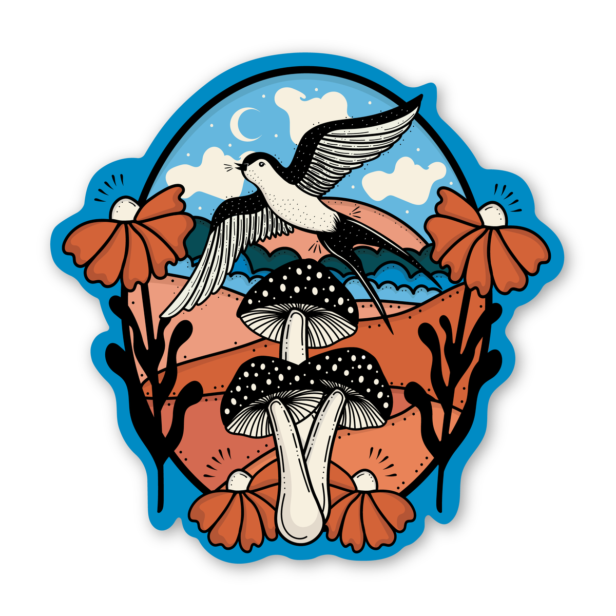 Celestial Sparrow - Vinyl Sticker
