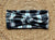 Black, Blue, and White Plaid Knit Twist Headband *