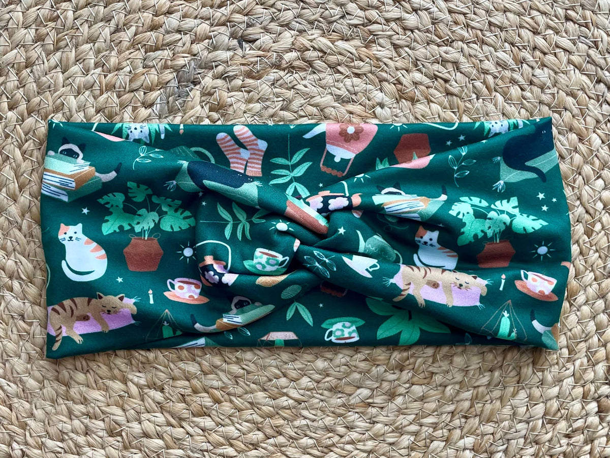 Hygge Cat Home Knit Twist Headband