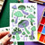 Green and Lilac Mushroom Postcard