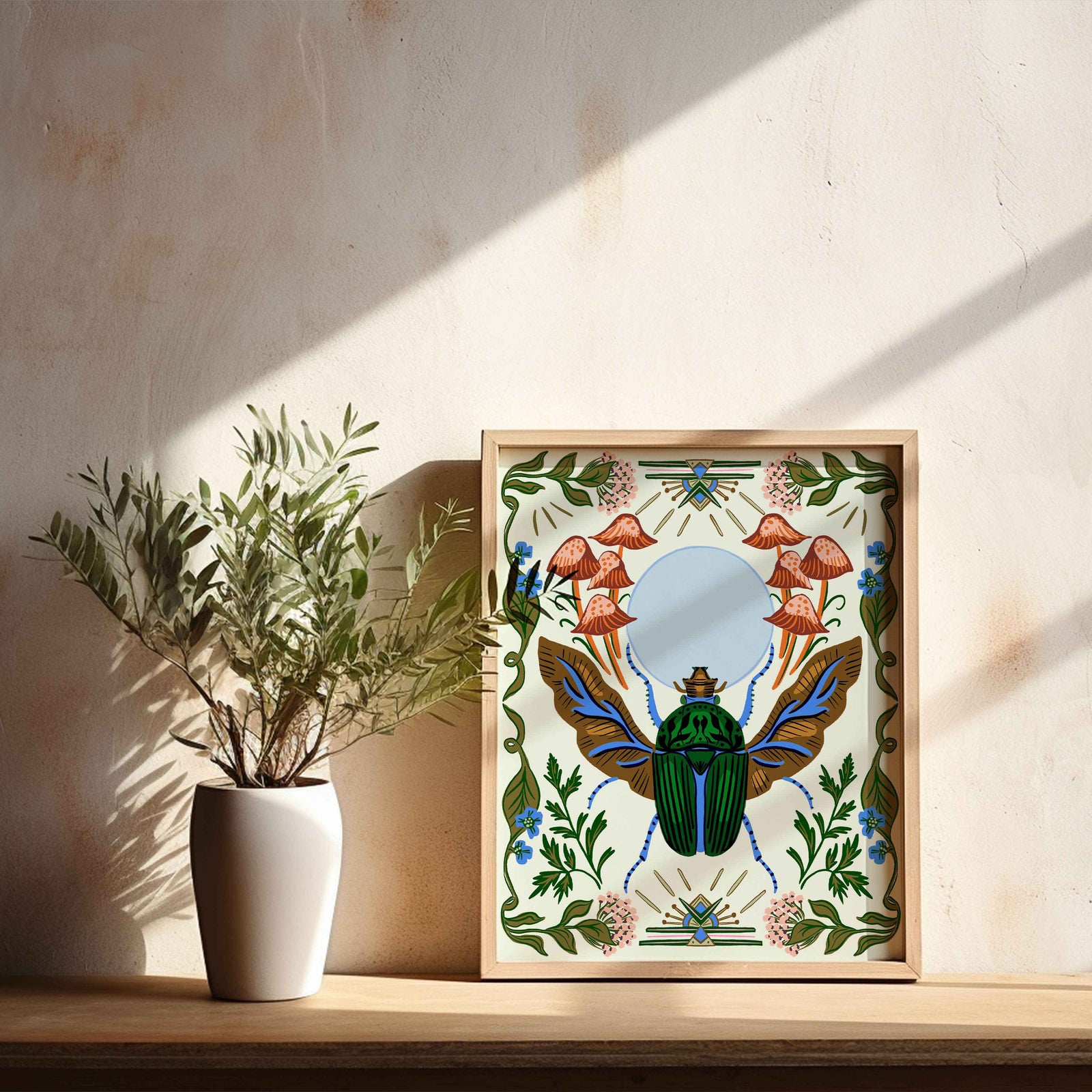 "Deco Scarab" - 8" x 10" Giclée Art Print