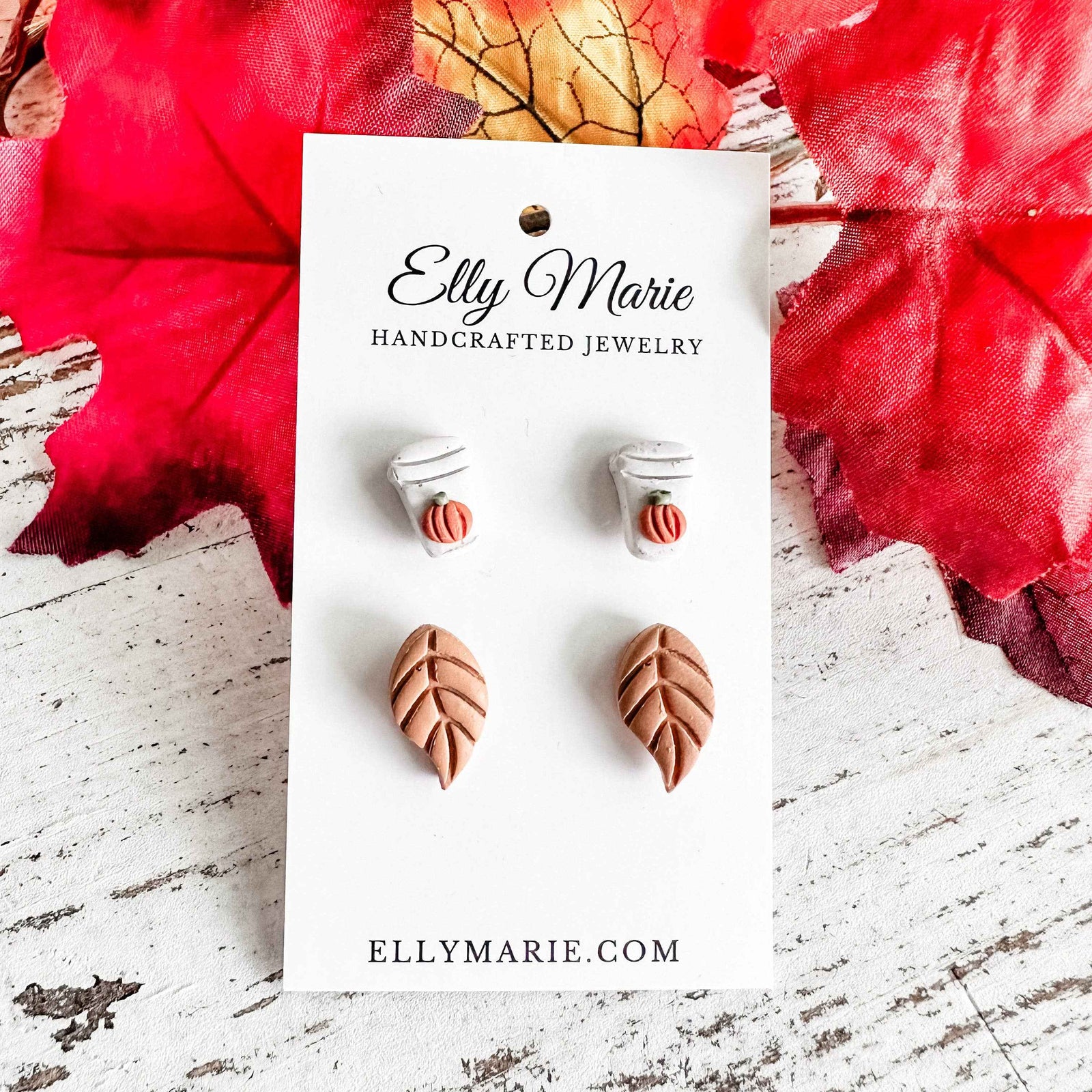 Autumn Duo Stud Pack- Fall Halloween Clay Studs