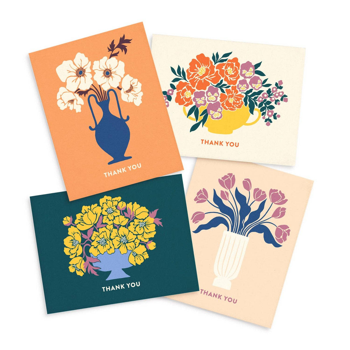Flower Vase Thank You Card Set: Boxed Set of 8
