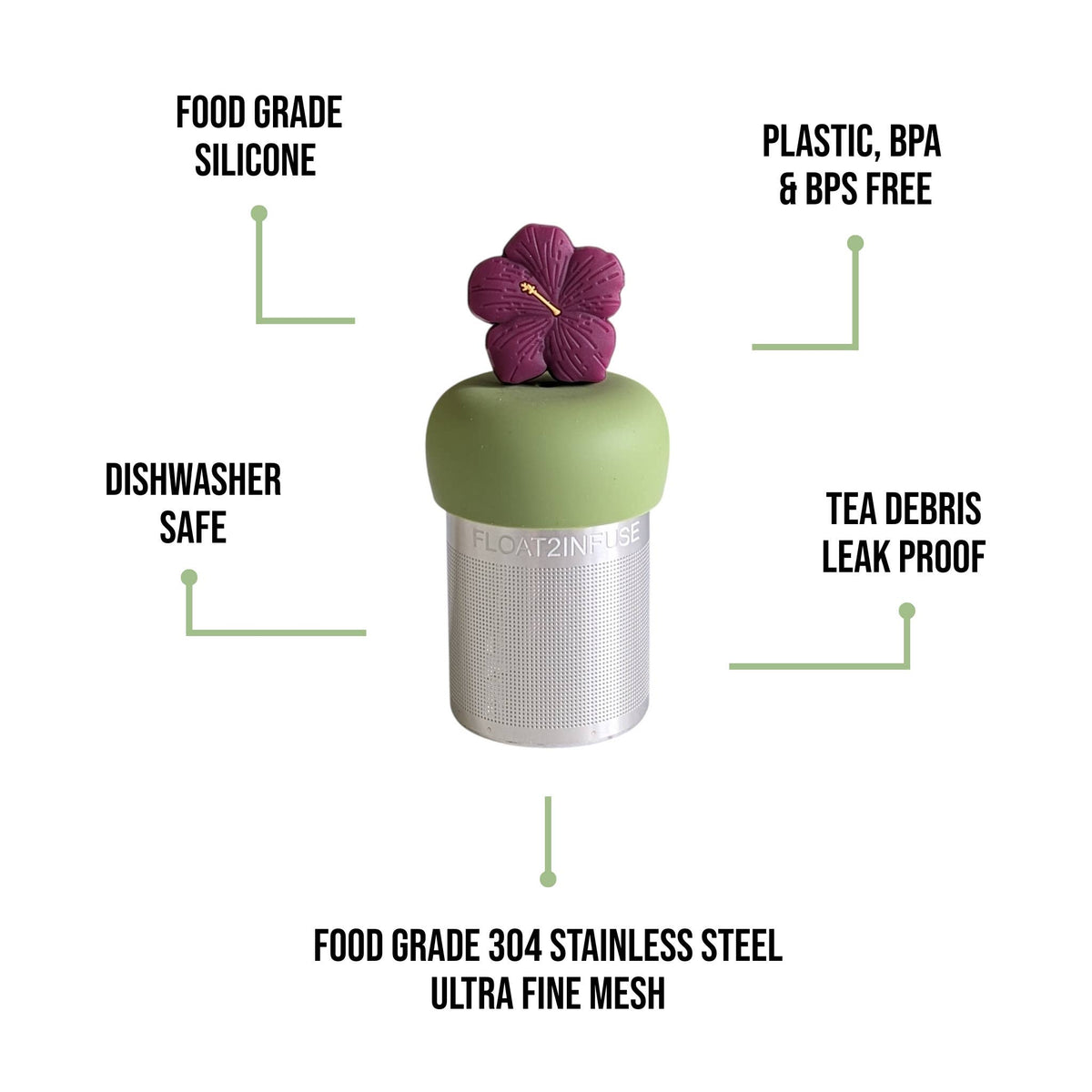 Purple Hibiscus Flower | Floating Tea Steeper