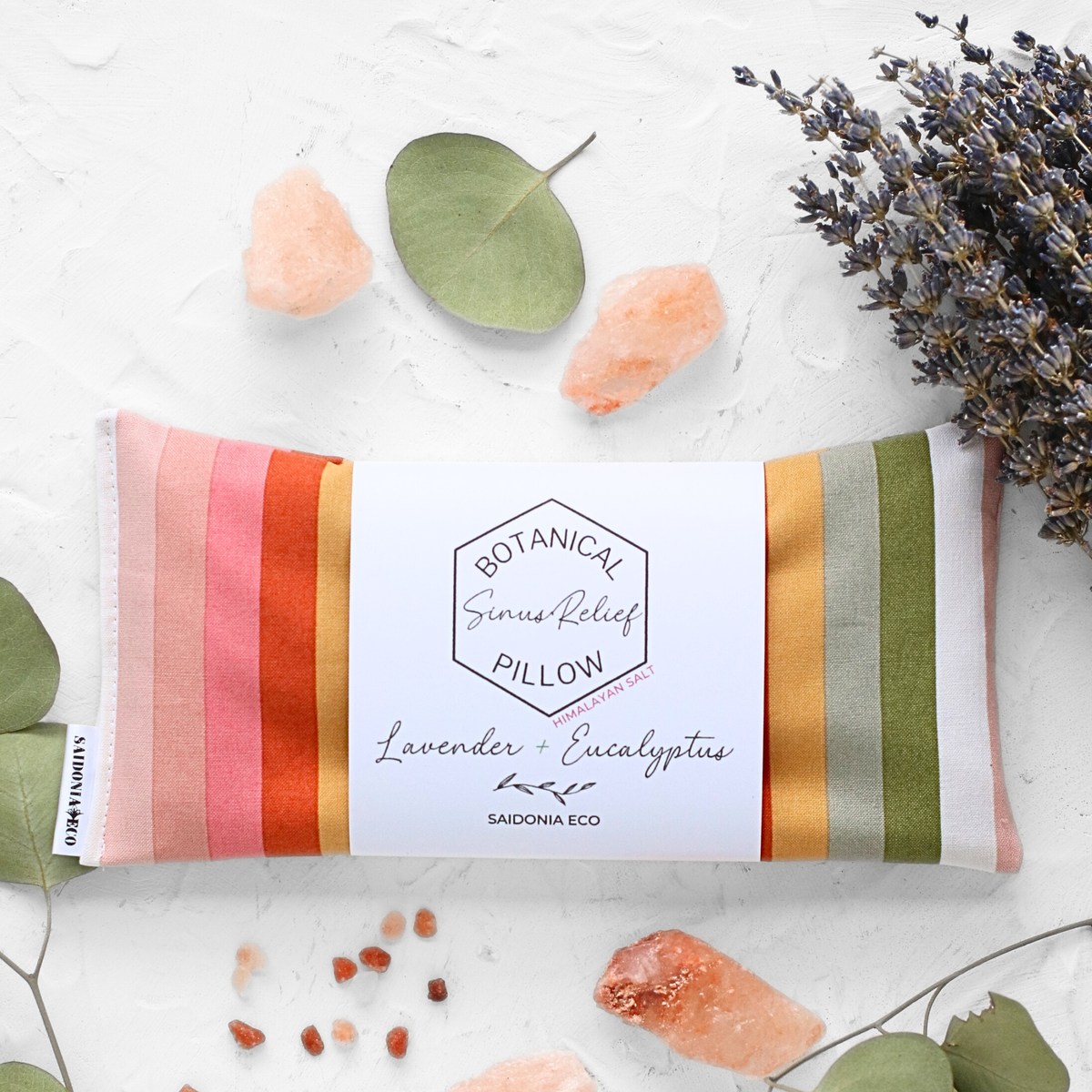 Eucalyptus & Lavender Sinus Relief Eye Pillow w/ Himalayan Salt