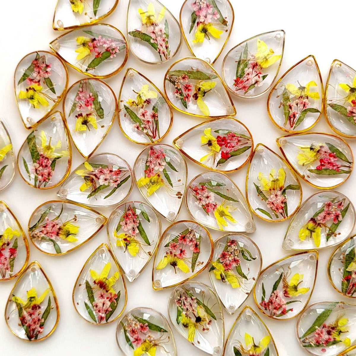 June birth flower necklace - Honeysuckle