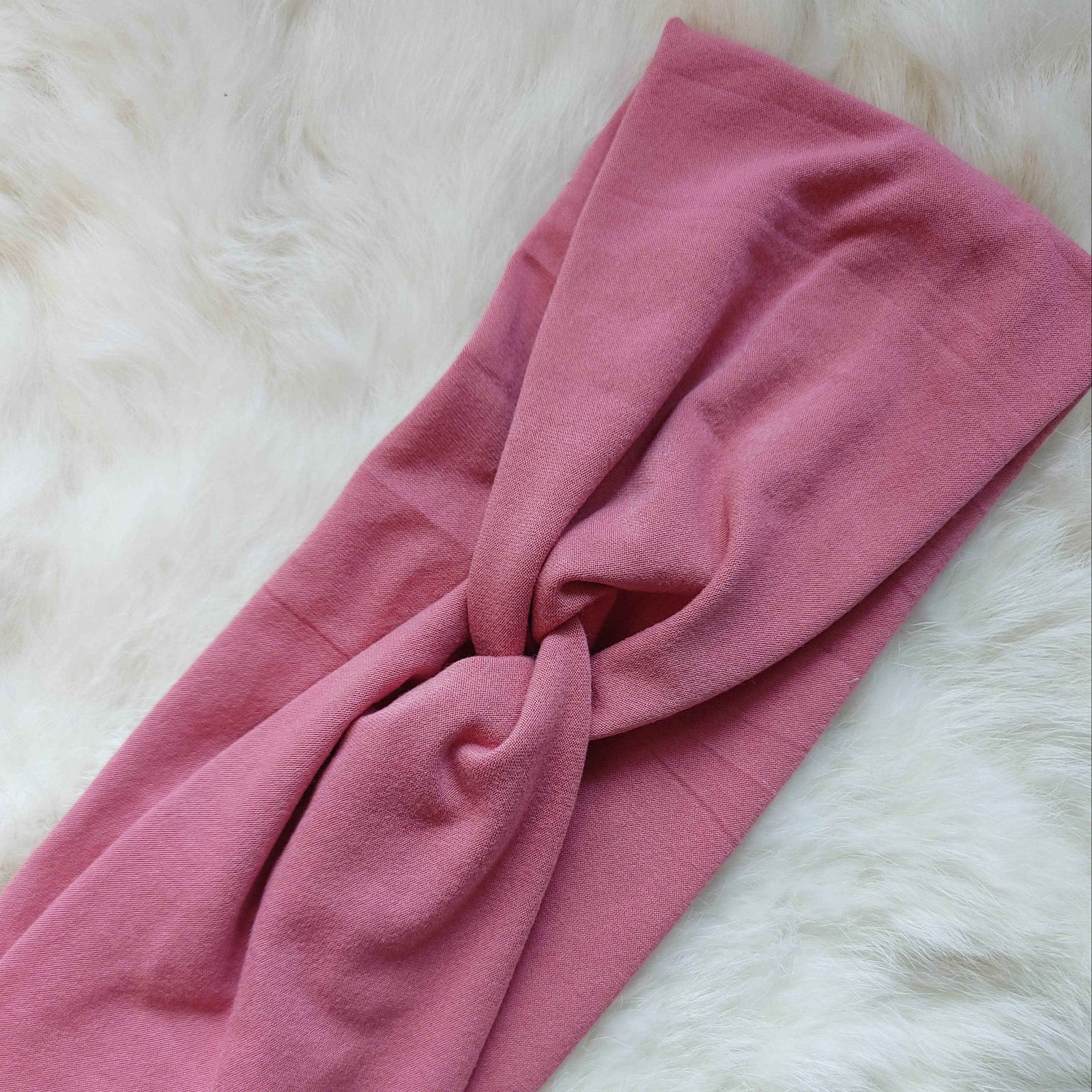 Raspberry Pink Twist Knit Headbands
