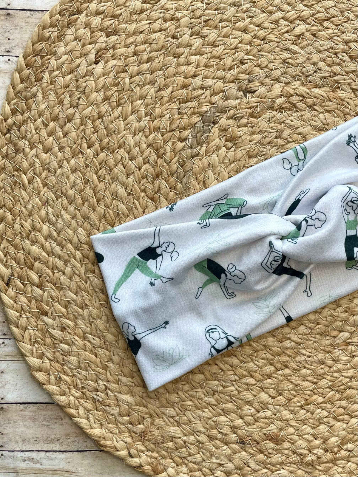 Yoga in Green Knit Twist Headband