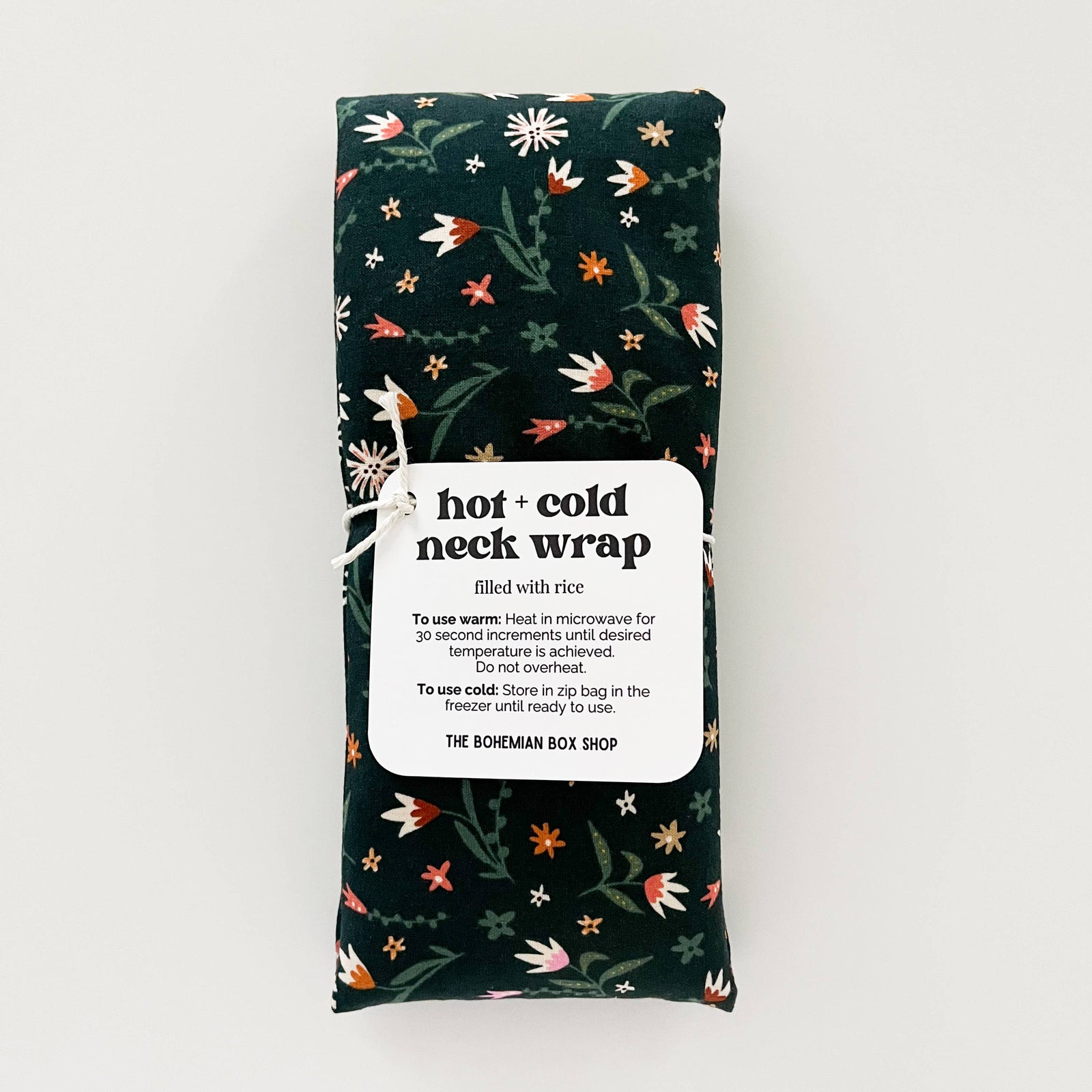 Hot & Cold Therapy Neck Wrap - Dark Green Floral