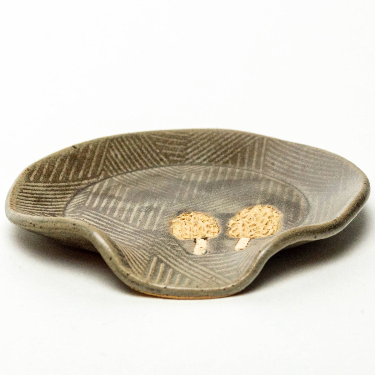 Morel Mushroom Ceramic Spoon Rest