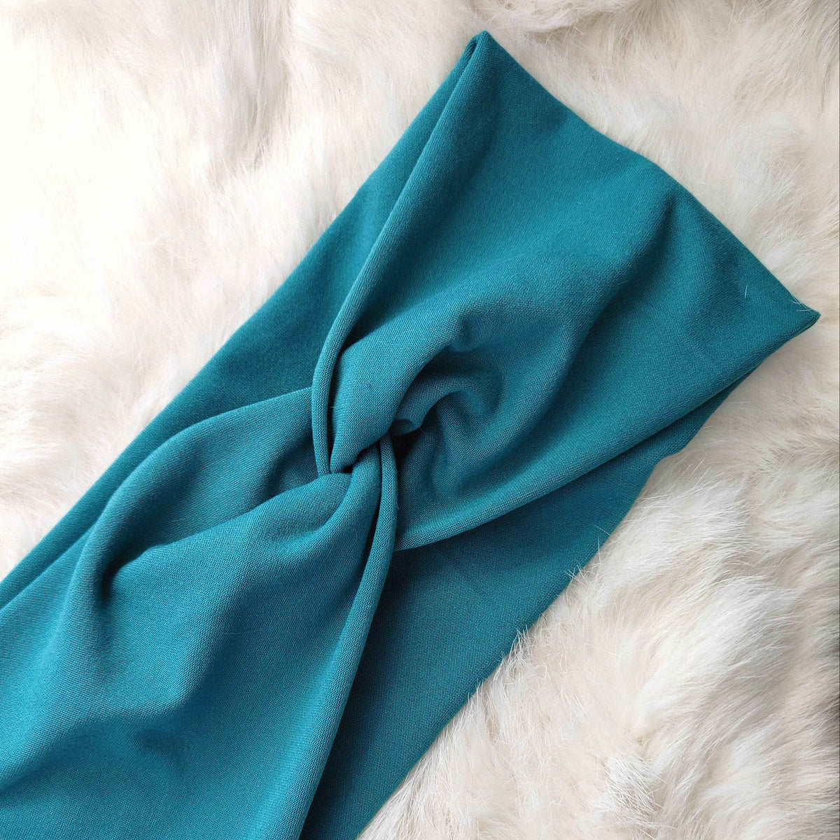 Teal Twist Knit Headbands