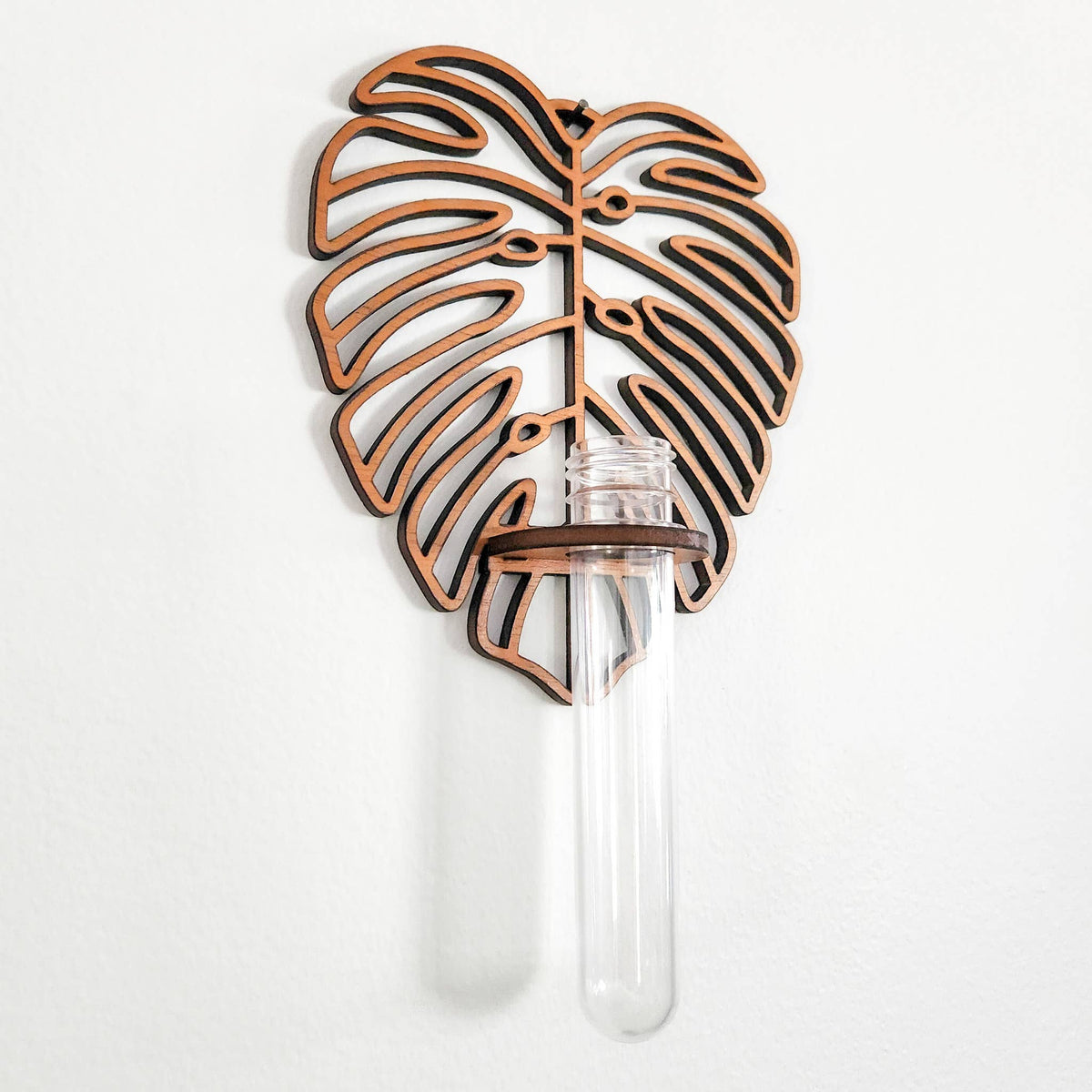 Wall Hanging Propagation Station - Monstera Leaf Design