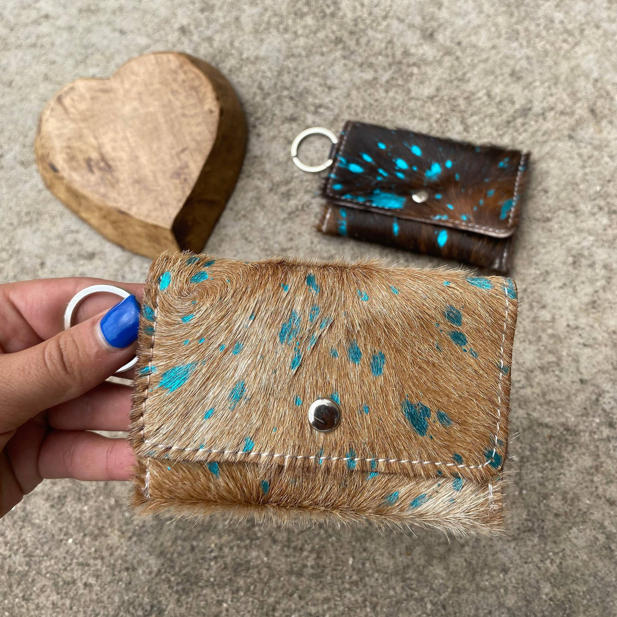 Acid Turquoise Cowhide wallet