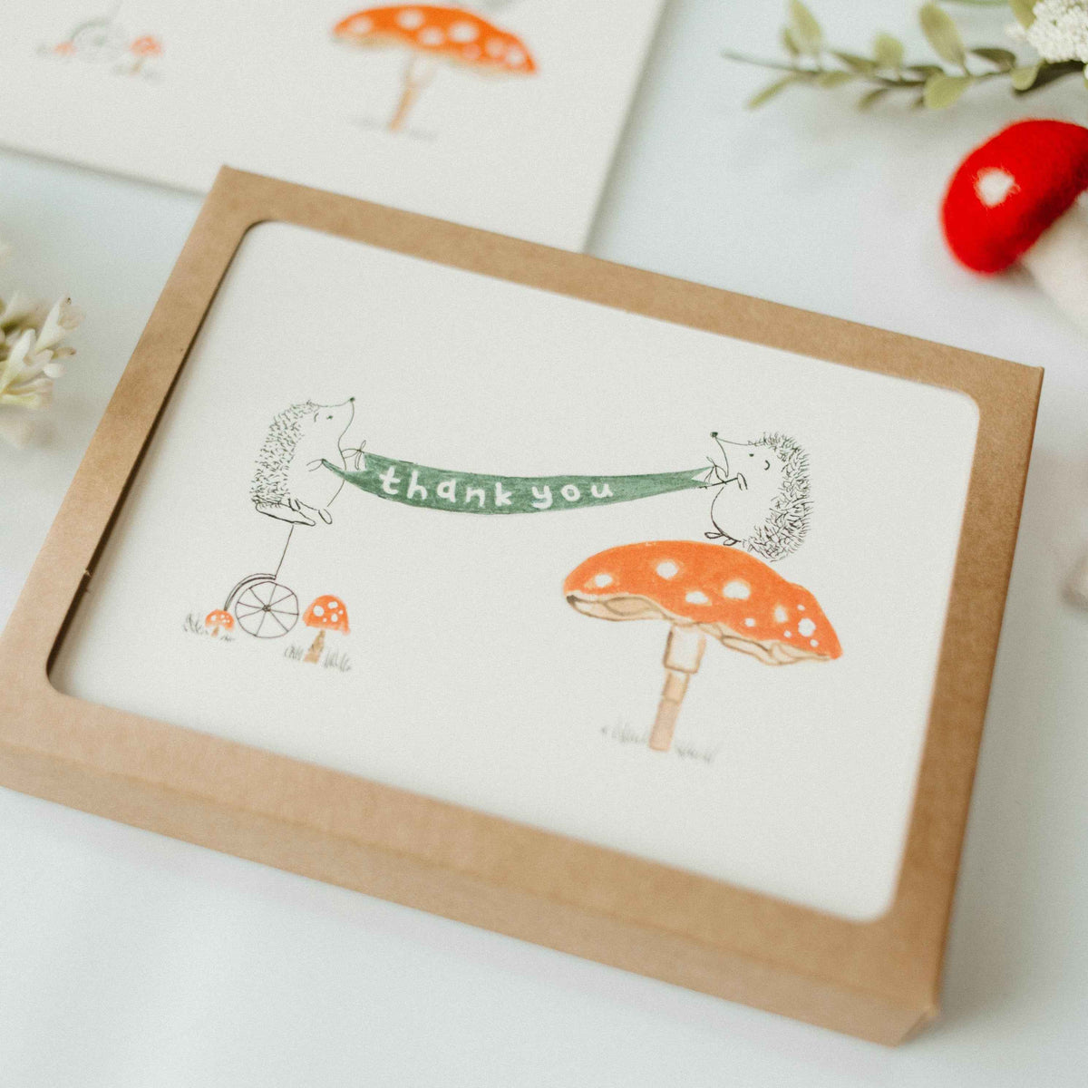 Mushroom Hedgehog Thank You