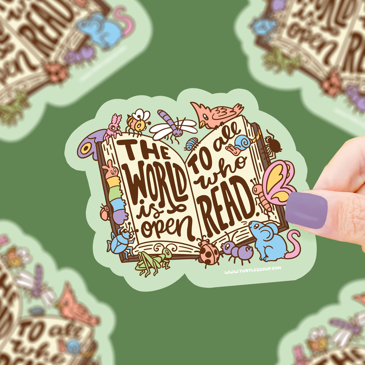 The World Is Open | Bookish Vinyl Sticker