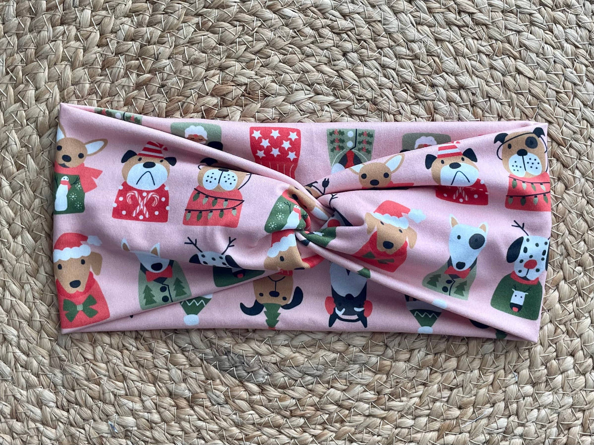 Sweater Pups Knit Twist Headband