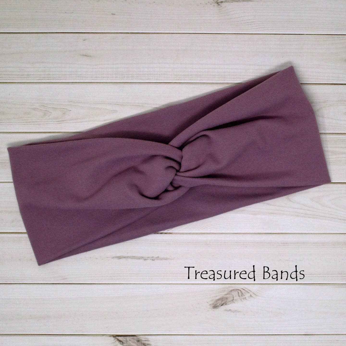 Purple Orchid Solid Soft Comfy Knit Scrub Twist Headband