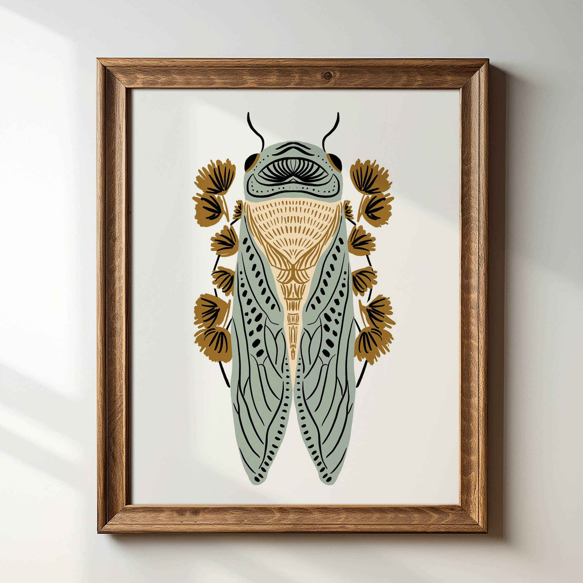"Cicada - SAGE" - 8" x 10" Giclée Art Print