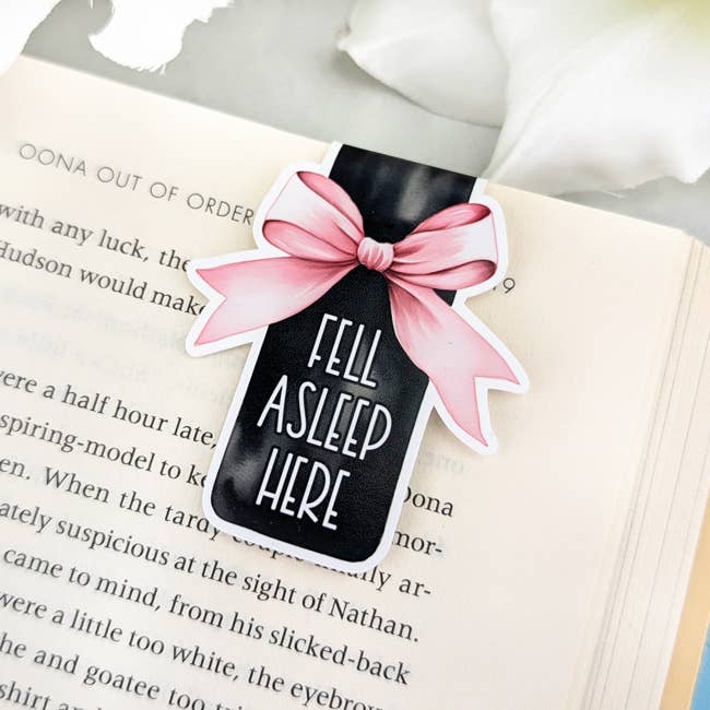 Fell Asleep Here Coquette | Magnetic Bookmark