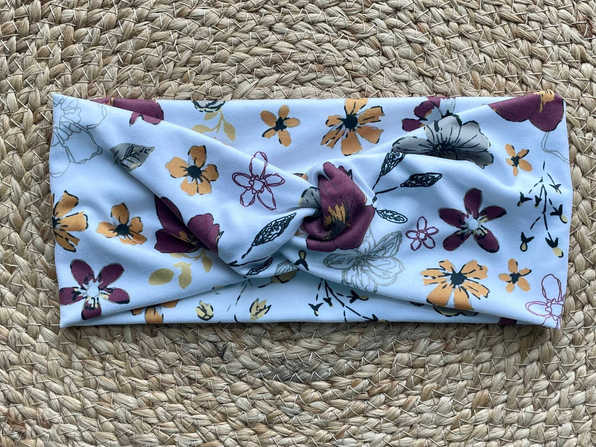 Mauve Bloomin&#39; Love Knit Twist Headband