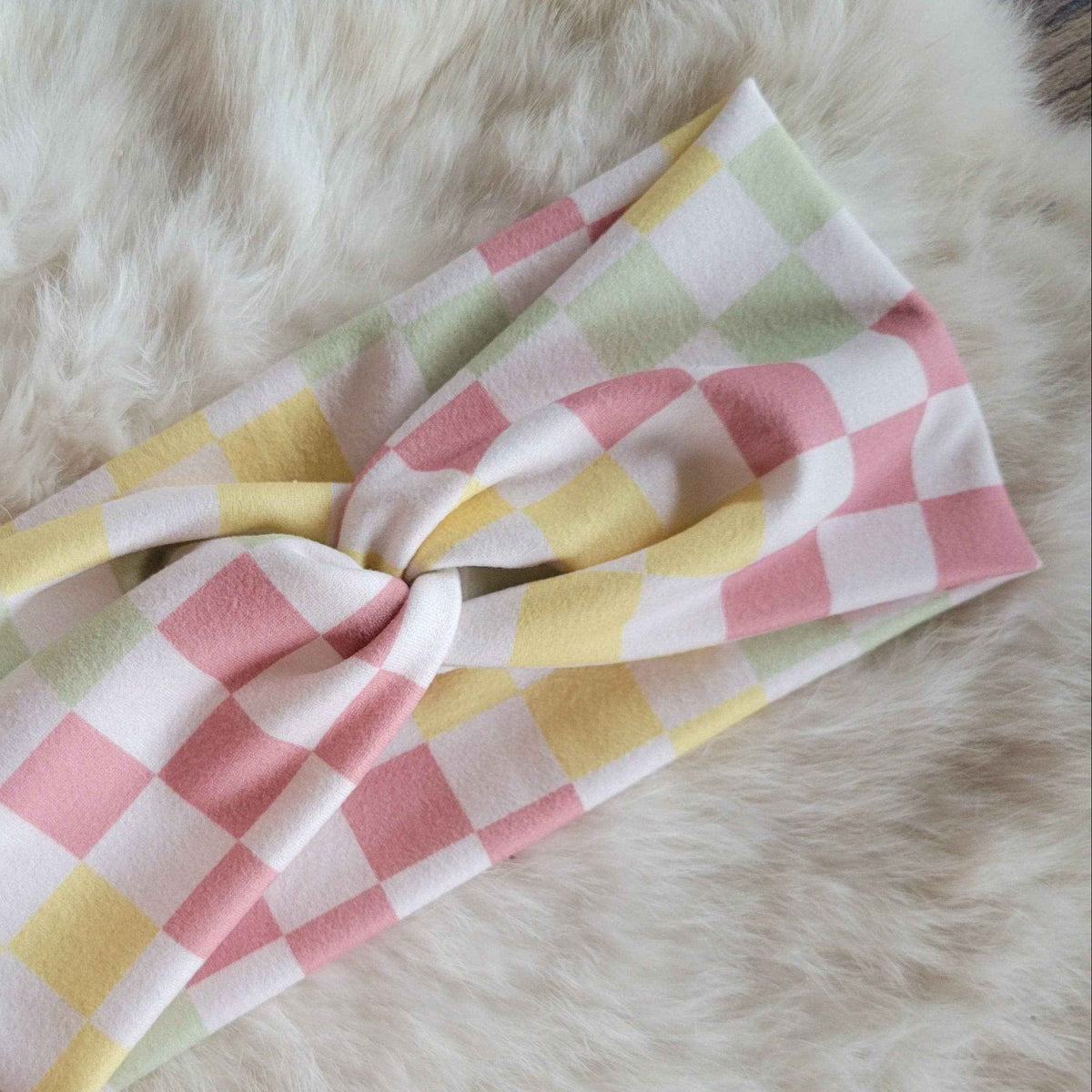 Pastels Checkered Headband