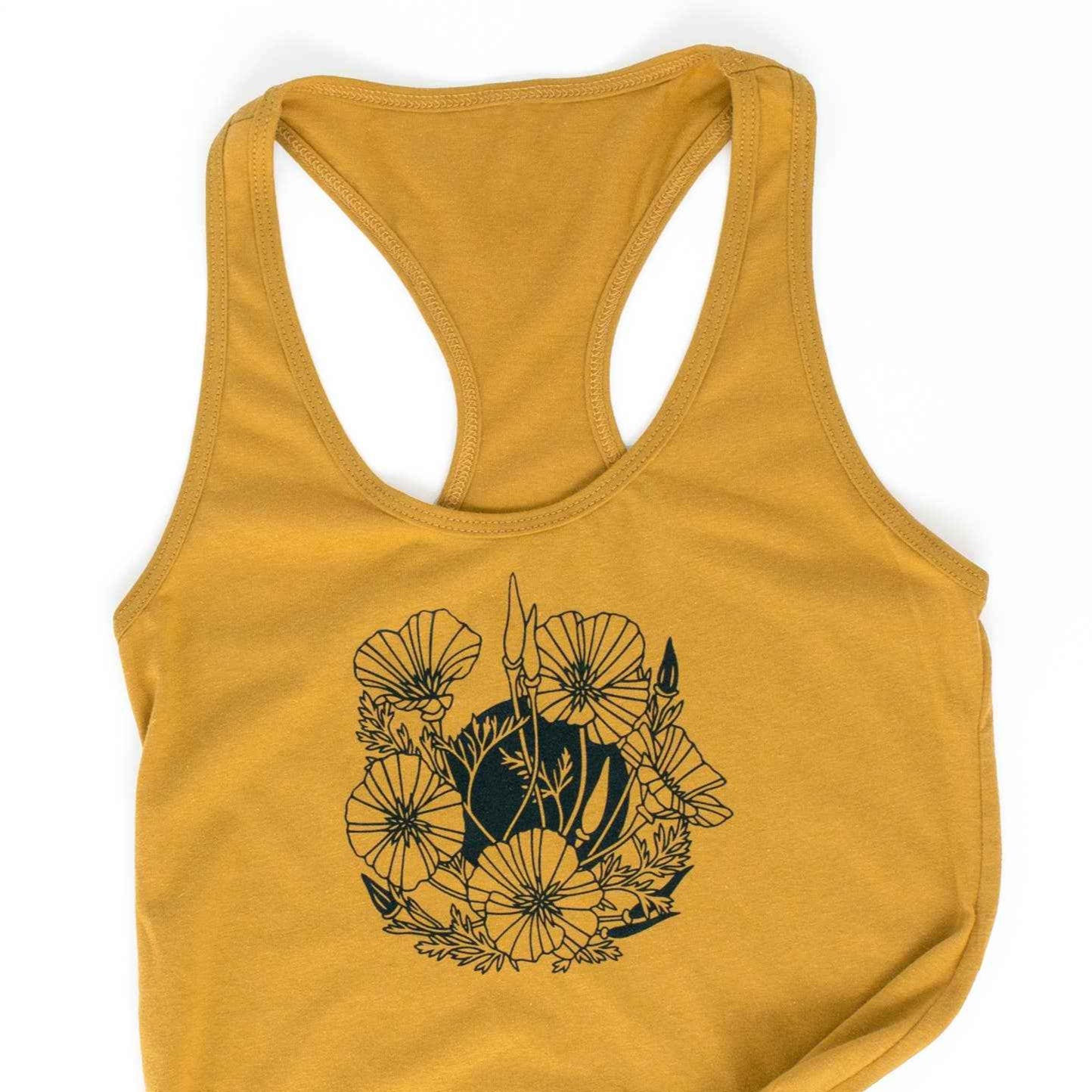California poppies racerback tank