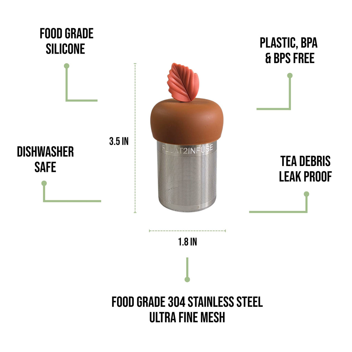 Red Fall Leaf | Floating Tea Steeper