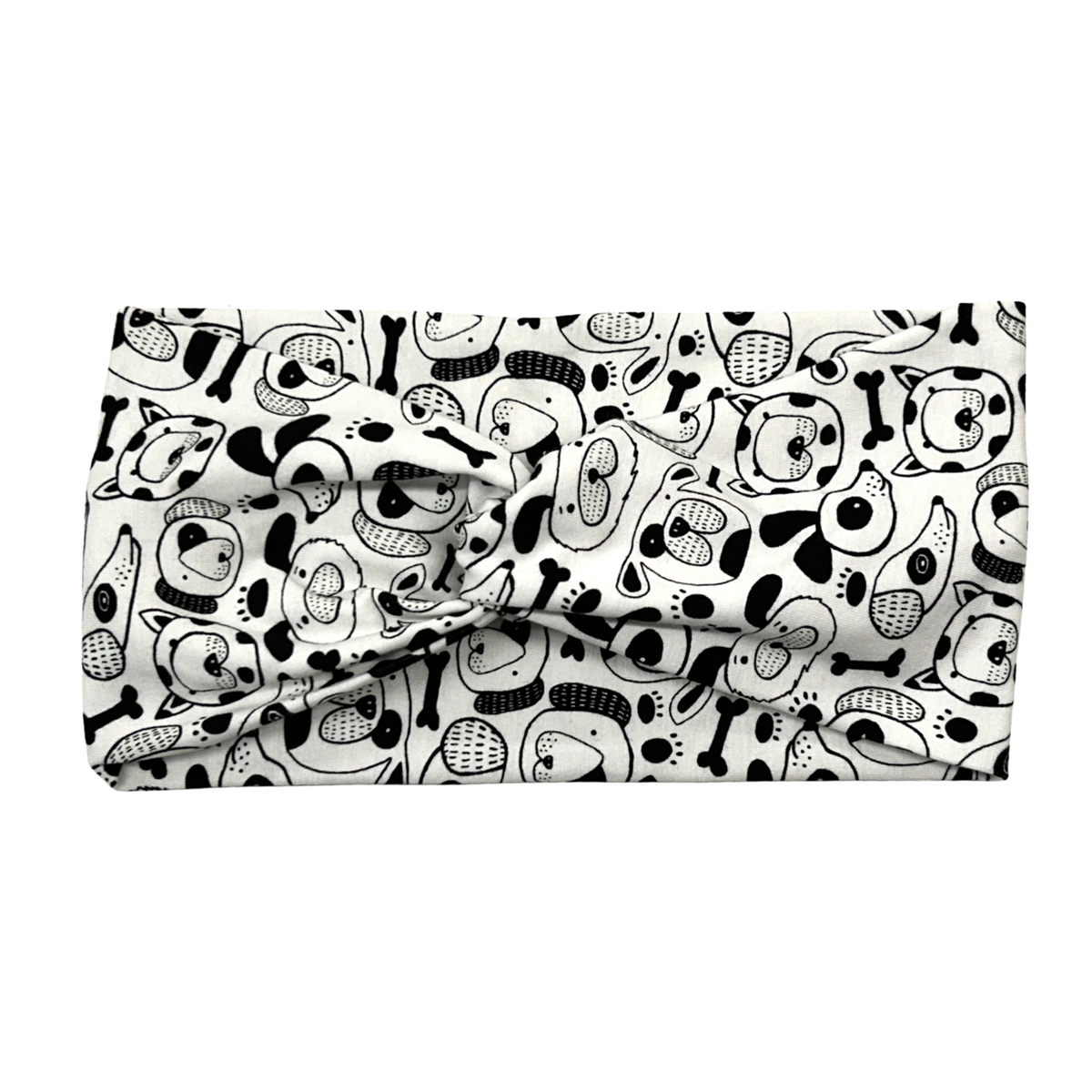 Black &amp; White Twist Knit Headband