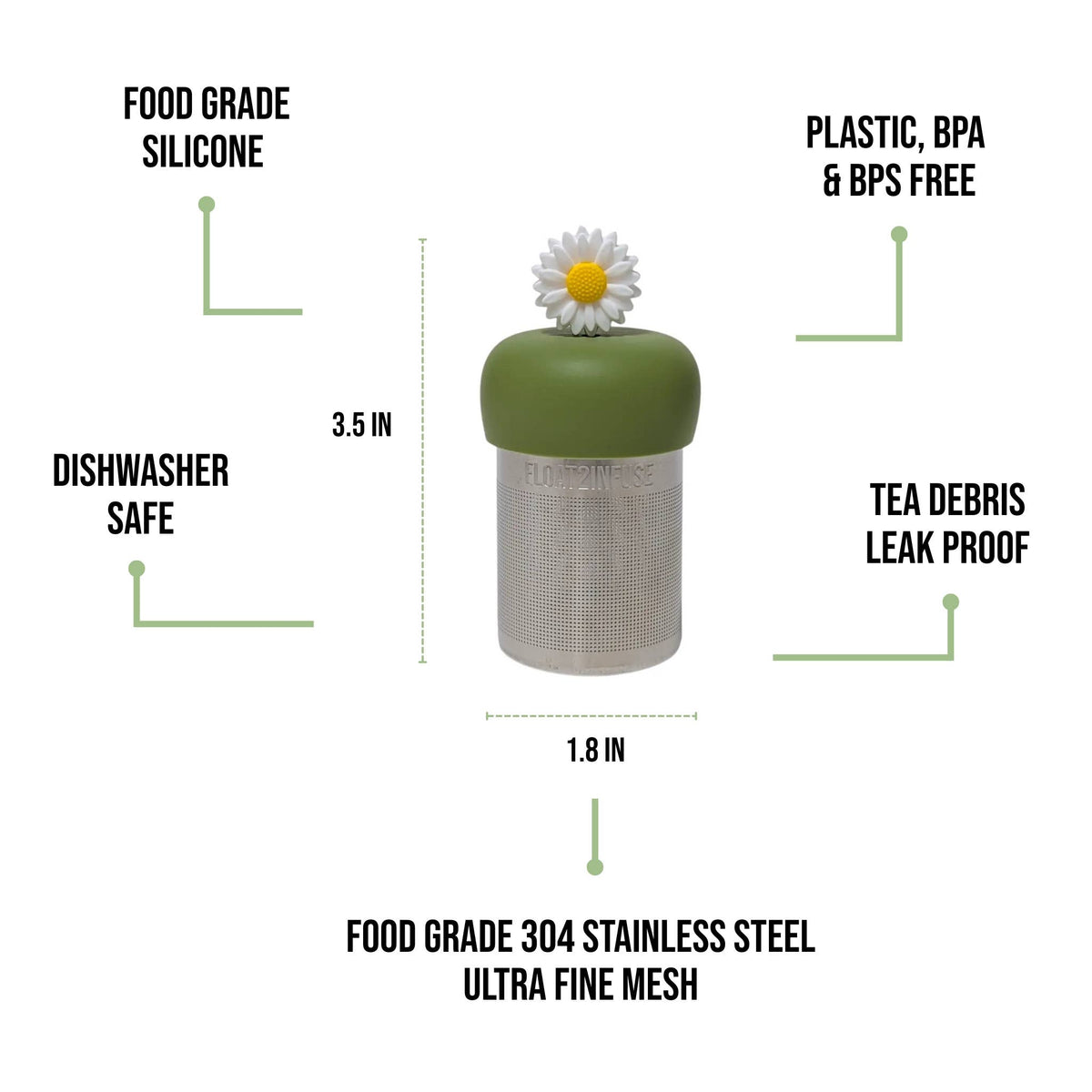 White Daisy Floating Tea Steeper