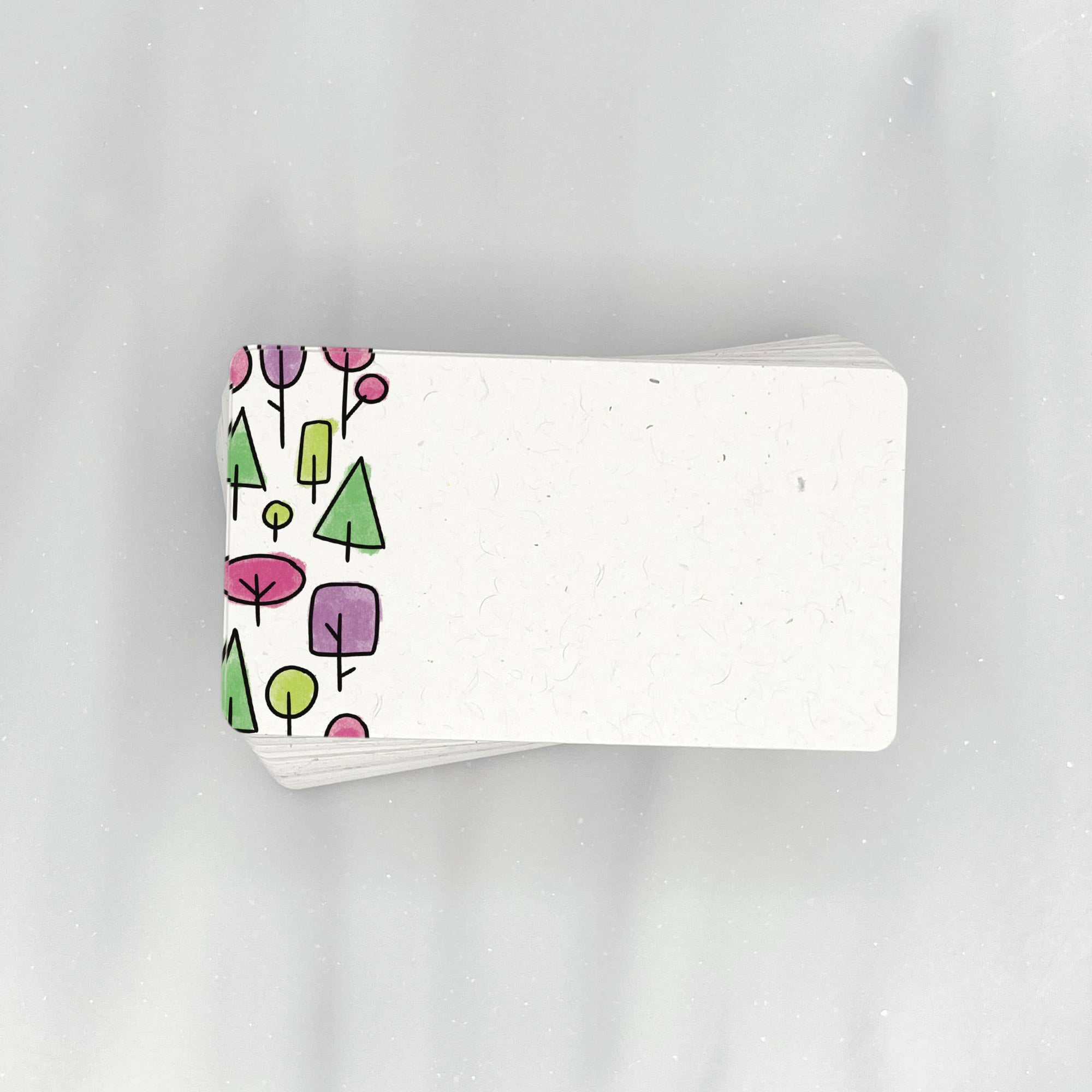 Geometric Spring Trees - Mini Note Cards (Pack of 56) |  - Cedar Witch Goods