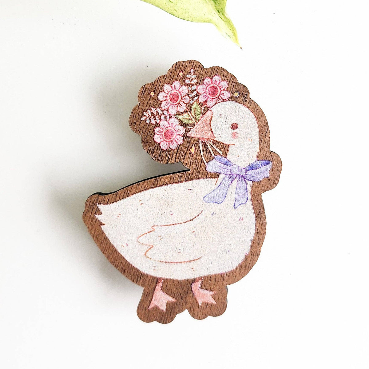 Goose blooms refrigerator magnet