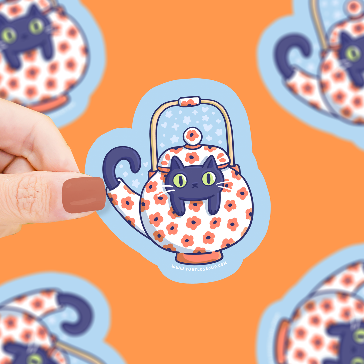 Teapot Kitty | Vinyl Sticker