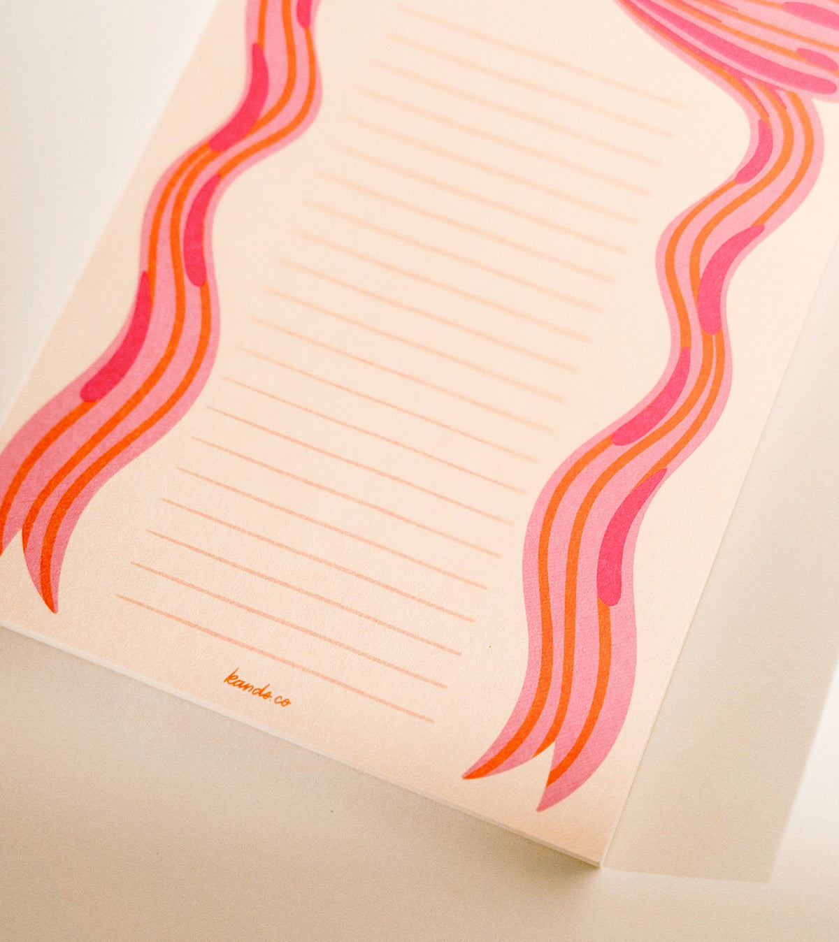 Pink Feminine Bow Notepad