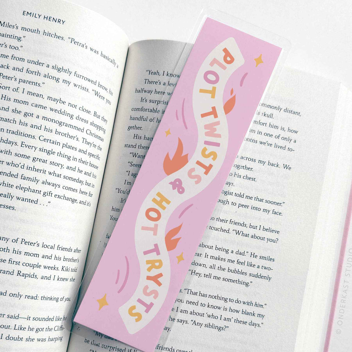 Plot Twists &amp; Hot Trysts Laminated Bookmark