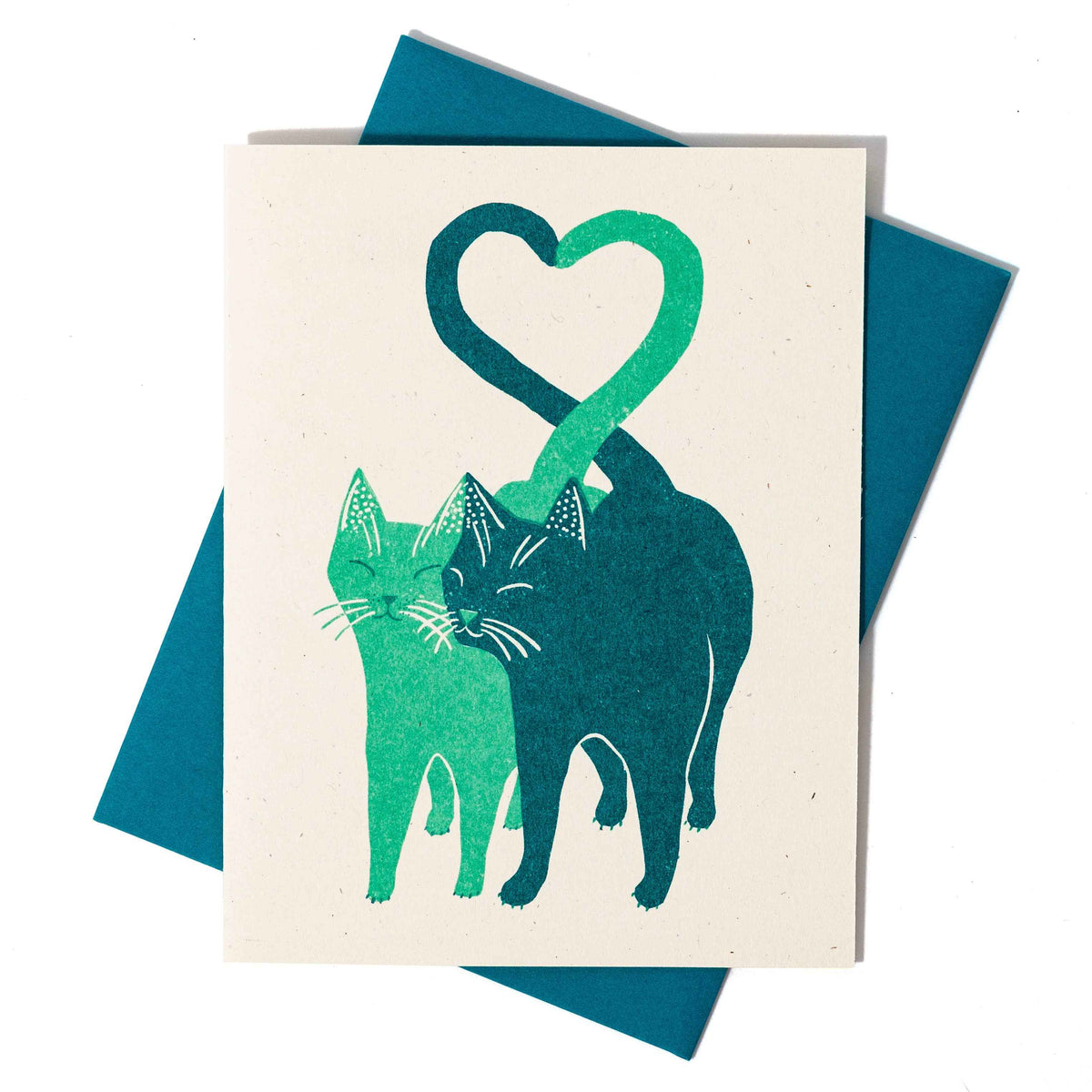 Love Cats - Risograph Greeting Card