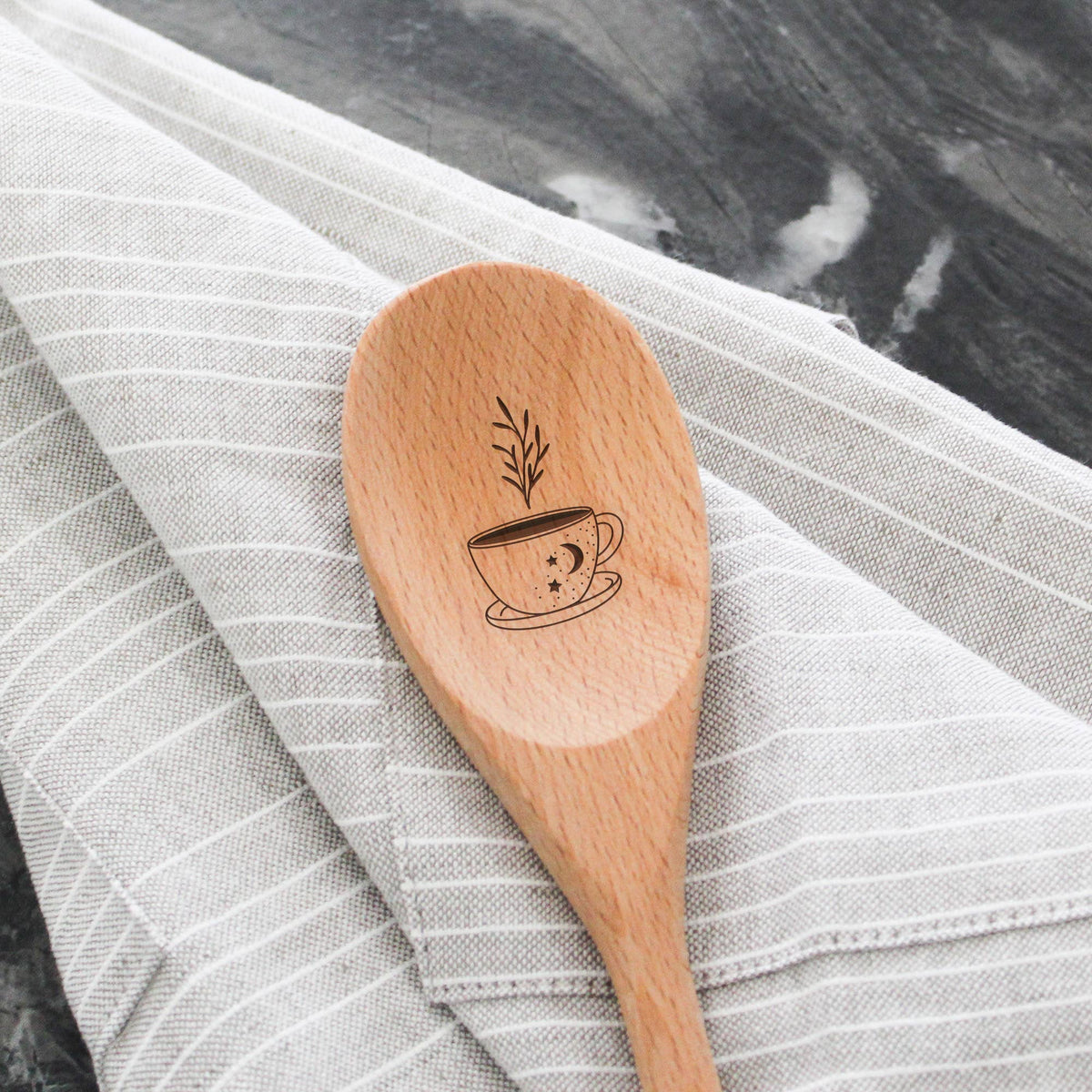 Magical Herb Tea Wooden Serving Spoon