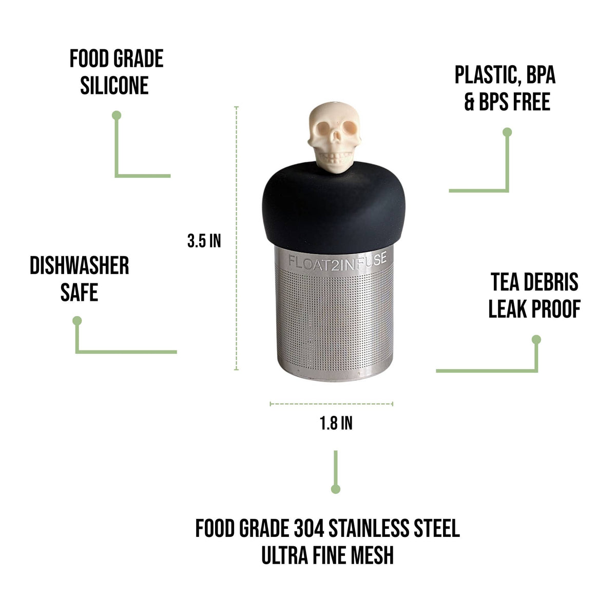 Ivory Skull | Floating Tea Infuser