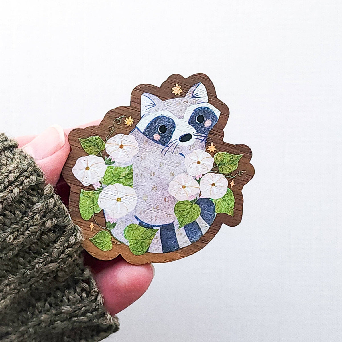 Starfall raccoon refrigerator magnet