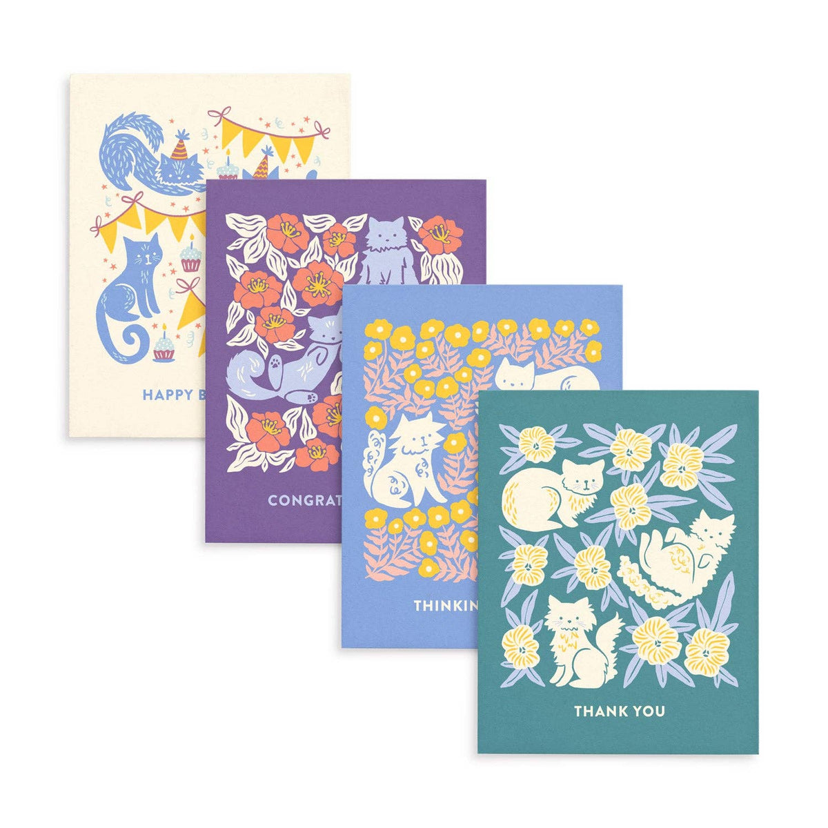 Cats All-Occasion Greeting Card Set: Boxed Set of 8